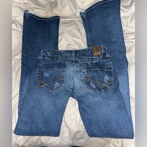 low rise flare bke jeans